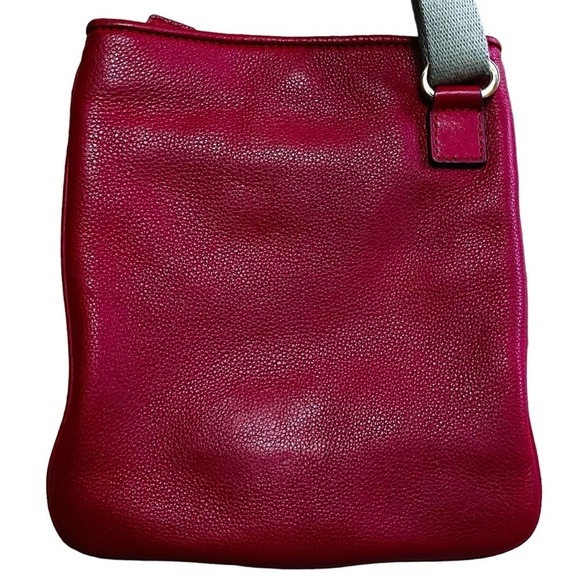 Michael Kors Red Fulton Cross Body Pebble Leather Bag - Picture 5 of 14